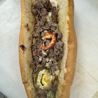 Spicy Garlic Cheese Steak Sandwich